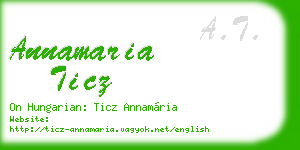 annamaria ticz business card